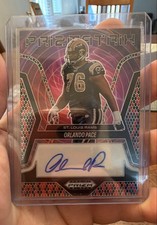 2025 Panini Prizm Black Prizmatrix Signatures Orlando Pace snakeskin Prizm /15 