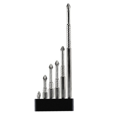 6pcs Cross Magnetic Screwdriver Bit Alloy Steel Anti-Slip Long Drill Bit PH2