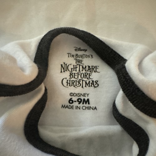 Baby Unisex Nightmare Before Christmas (Naptime) bodysuit & pants sleeper 6-9 M - Picture 3 of 8