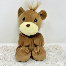 Vintage Enesco Precious Moments Tender Tails 8  Brown Teddy Bear Beanbag Plush