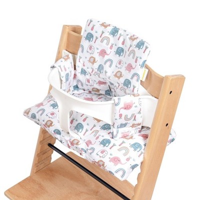 ''Waterproof Padded Dining Chair Cushion for Stokke Tripp Trapp, Elephants''