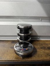 4 X Black Silver Emblem Center Caps Floating Spinner For Giovanna Wheel 2.70 In 4 X Black Silver Emblem Center Caps Floating Spinner For Giovanna Wheel 2.70 In