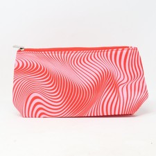 Clinique Pink And Red Swirl Print Cosmetic Ba...