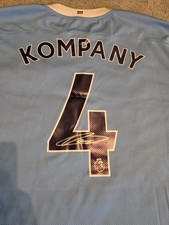 Vincent Kompany Manchester City Signed Shirt No.4 COA Certified Private Signings