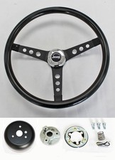 Classic Grant Black On Black Steering Wheel 15 Fits 1976-1995 Jeep Cj5 Cj7 Yj
