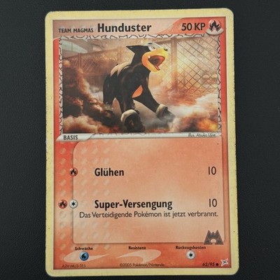 Team Magmas Hunduster | 62/95 | EX Team Magma vs Team Aqua | Pokemon Karte Deuts