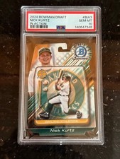 2024 Nick Kurtz Bowman Draft IN ACTION Oakland Athletics PSA 10 #BIA3
