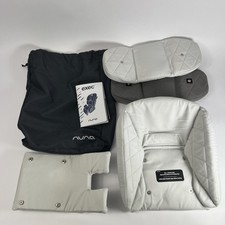 Nuna EXEC Seat Infant Insert Cushion Harness Pads & Storage Bag Gray Set