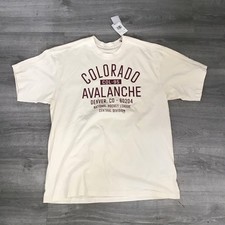 Nueva Camiseta Grande Crema Para Hombre Adidas Colorado Avalanche Unite Nodye