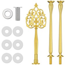 3 Tier Cake Stand Holder Gold Cupcake Stand Tiered Tray Hardware Kit Metal Fr...