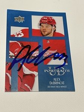 Alex DeBrincat Signed Card UD Upper Deck Portraits JSA COA IP Auto Red Wings a