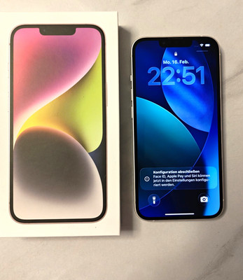 Apple iPhone 14 256GB Starlight 5G frei A2882 ohne Simlock OVP