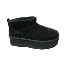 UGG Women's Classic Ultra Mini Platform Black Boots 1135092 Size 10