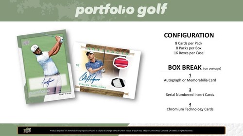 2024 Upper Deck Portfolio Golf HOBBY BOX Look for Young Guns Factory Sealed F/S - Picture 7 of 7