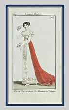 1809 Journal des Dames Costume Parisien Ladies Hand ColFashion (946) Court Dress
