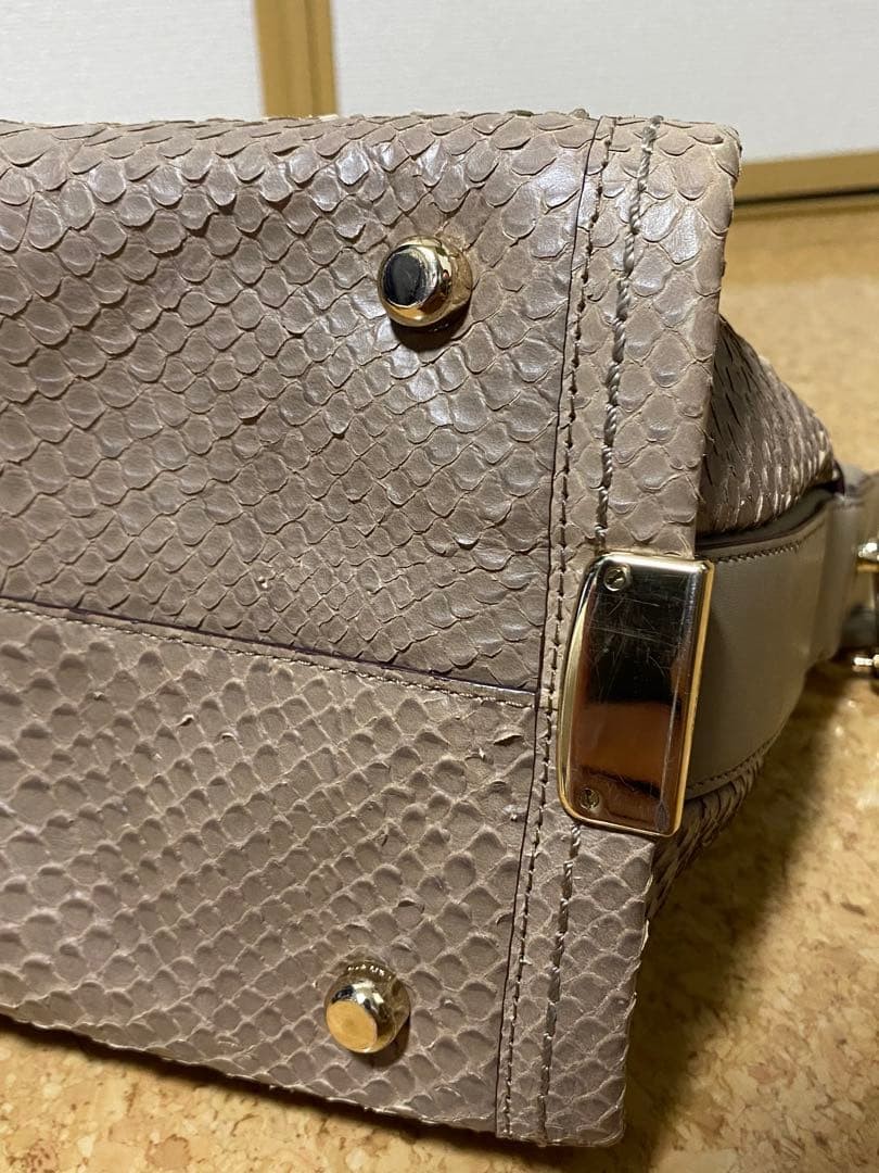 COACH Swagger Python Pattern Leather 2-Way Should… - image 8