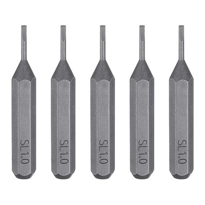 5 Stück SL1.0 Schlitz-Schraubendreher-Bit 5/32'' Schaft 28mm Länge S2 Stahl