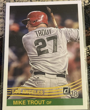 Panini 2018 Donruss Mike Trout Los Angeles Angels Baseball Card #242 MLB