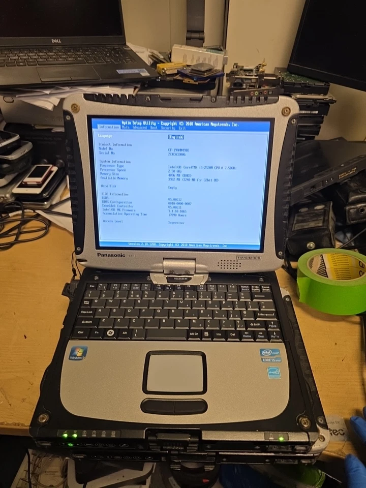 Panasonic Toughbook CF-19 Mk3-Intel  Core  i5-2520M,4GB RAM,NO HDD(1)  - Image 3 of 4