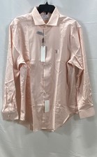 NWT Calvin Klein Steel + Stretch Slim Fit Non-Iron Dress Shirt Pink Sz 16.5