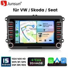 7" Autoradio Android 15 GPS Navi Für VW GOLF 5 6 Passat Touran Polo Tiguan Skoda