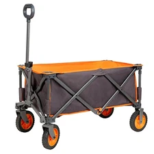 PORTAL COLLAPSIBLE WAGON, FOLDABLE BEACH WAGON CART, ALL TERRAIN, 225LBS - GREY