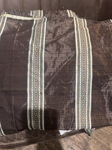 King Bed Skirt Brown/Turquoise 