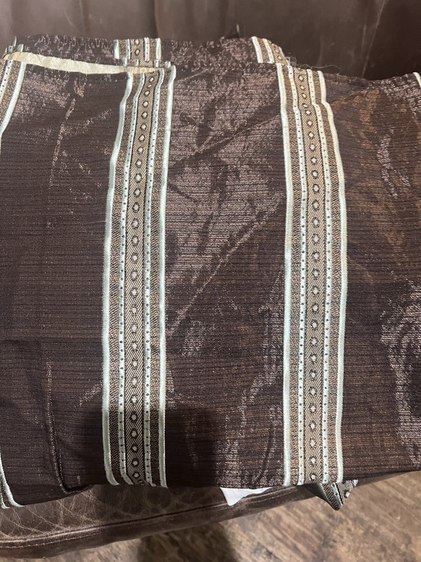 King Bed Skirt Brown/Turquoise 