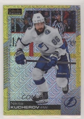2020-21 O-Pee-Chee Platinum Yellow Traxx 106/249 Nikita Kucherov #3 y4i