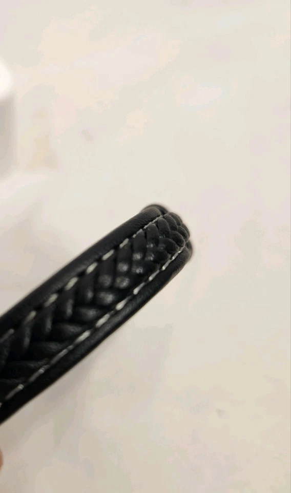 Pulsera de cuero Mkat con piedra natural amatista Foto 3 de 4