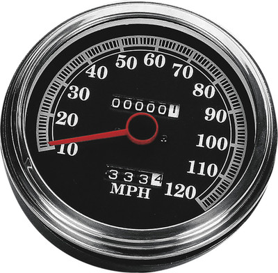 Drag Specialties - 72422AMX - 5'' MPH FL-Style 2:1 Speedometer - '89-'95 Black Fa