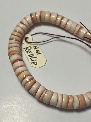 Red Lip Heishi Shell Approx 5.5mm Old Stock Beads 24in Strand Vintage-Estate
