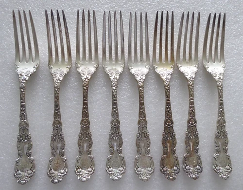 1894 Gorham Art Nouveau Sterling Imperial Chrysanthemum 7 1/2" Dinner Fork 64.4g