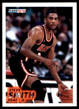 Steve Smith 1993-94 Fleer #113 Miami Heat NBA READ FREE SHIPPING AutographDen