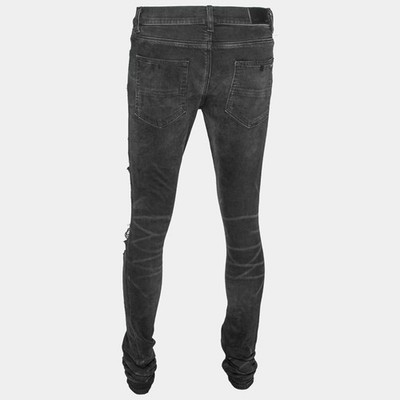 Amiri Black Distressed Denim Slim Fit Jeans M | eBay