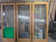 bifold doors used internal with clear glass panels