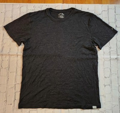 Merino Tech Men's Super Fine Merino Wool T-shirt L Black Base Layer Short Sleeve
