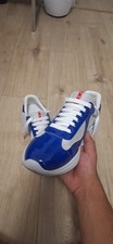 PRADA Herren Sneaker Low Top blau/weiß EU 45 Schnürung Walking Freizeit