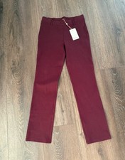 Quince Ultra-Stretch Ponte Straight Leg Pants XS Burgundy Wine Work Pants