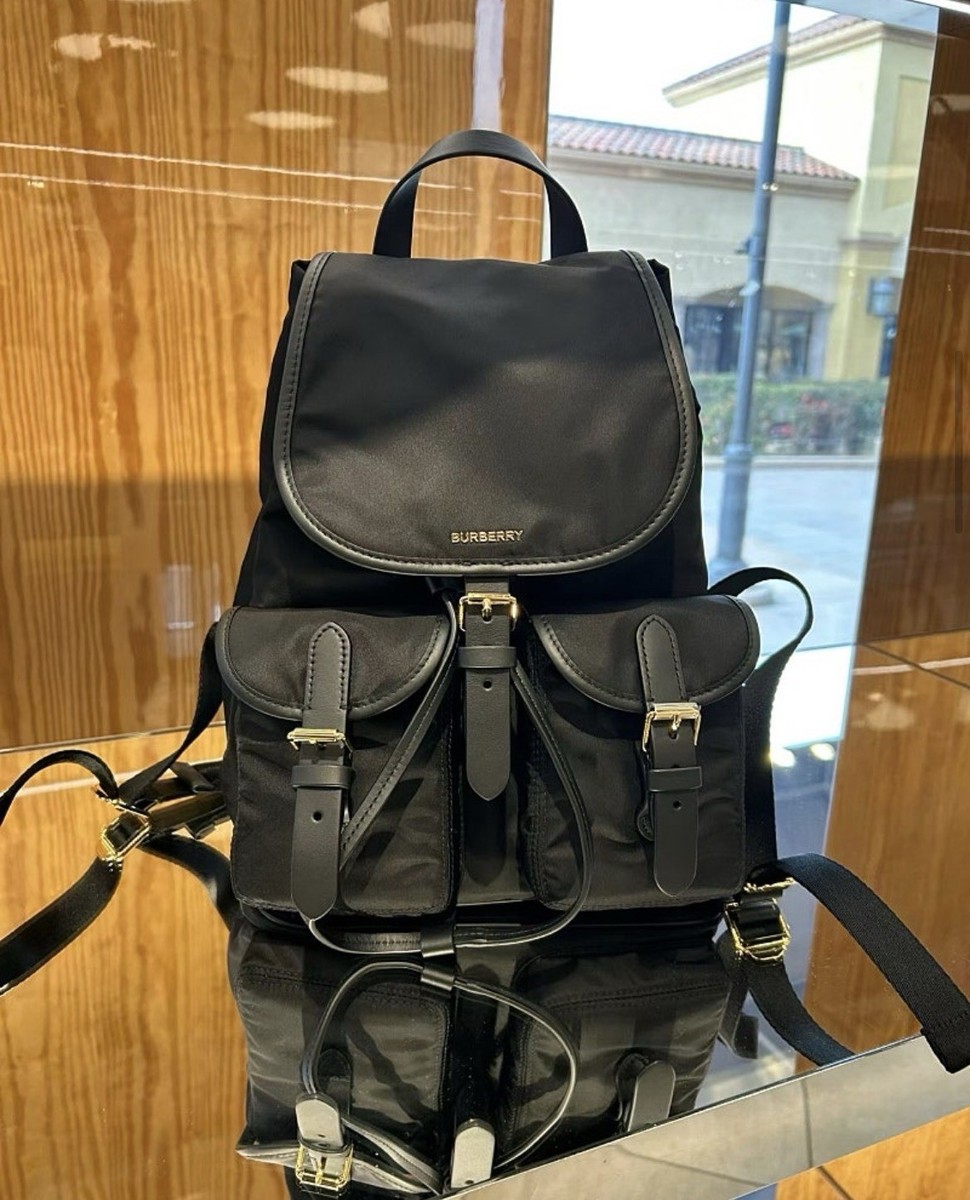 Burberry Enfield Woman Backpack Black Nylon New 81092451 | eBay
