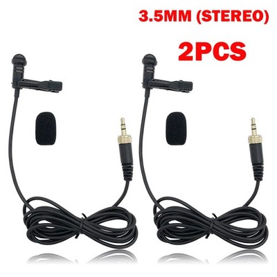 2x Lapel Lavalier Microphone For Sennheiser EW100 SK100 G1 G2 G3 MKE2 EW500 NEW