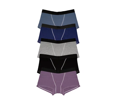 Nabtos Women Boyshort Panties Cotton Plus Size Boxers underwear Size 2XL Pack 5 - Image 1 of 4