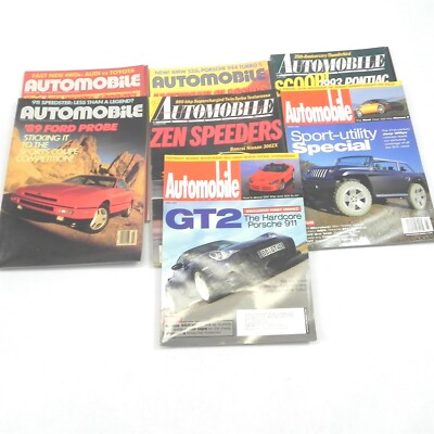 VINTAGE AUTOMOBILE MAGAZINE LOT OF 7 ISSUES RACING PERFORMANCE CARS