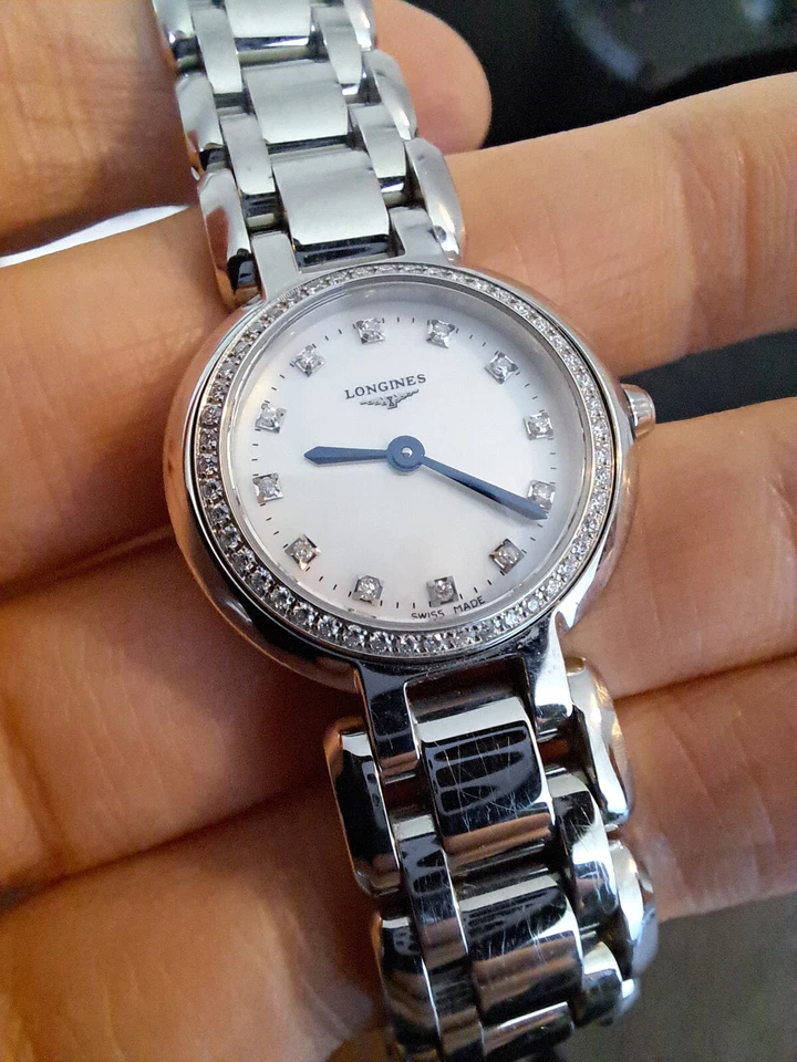 Longines PrimaLuna 23mm Diamond & Mother of Pearl Face, Stainless Steel, Quartz