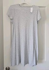 American Eagle Woman's Hey Baby Tee Mini Dress, Size XL, Gray, NWT