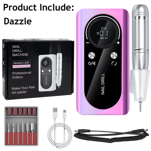45000RPM Rechargeable Electric Nail Drill Machine Portable Manicure Pedicure Kit - Picture 15 of 15