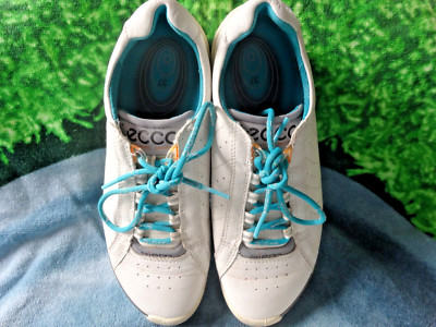Womens ECCO Biom Hyrdomax Spikeless Grey/Aqua Golf Shoes SZ US 6-6.5 SZ EU 37