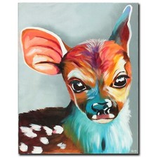 ORIGINAL Acryl Bild Gemälde Reh Abstrakt Malerei Kunst Modern Bamby HANDGEMALT