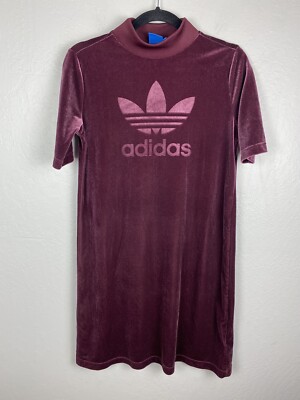 adidas burgundy dress Delray Long Sleeve Bodycon Dress in Lycra Black main image 1