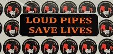 Loud Pipes Save Lives Motorcycle Helmet Sticker Biker Helmet Decal